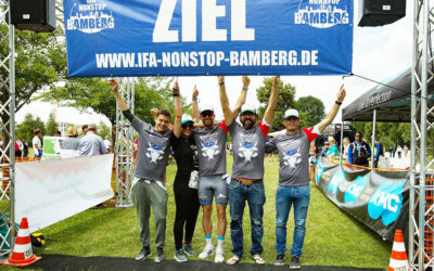 Team Mahrs Bräu nicht alkoholfrei beim Ifa Nonstop Triathlon in Bamberg