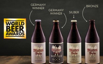 Mahr’s Bräu cleans up with four wins at the 2019 World Beer Awards!