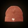Mahrs Bräu beanie with embroidered angel in terracotta
